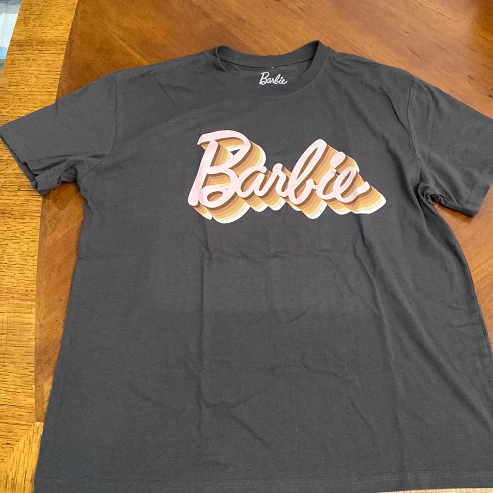 Barbie T-Shirt Sz L color Dark Grey or Black